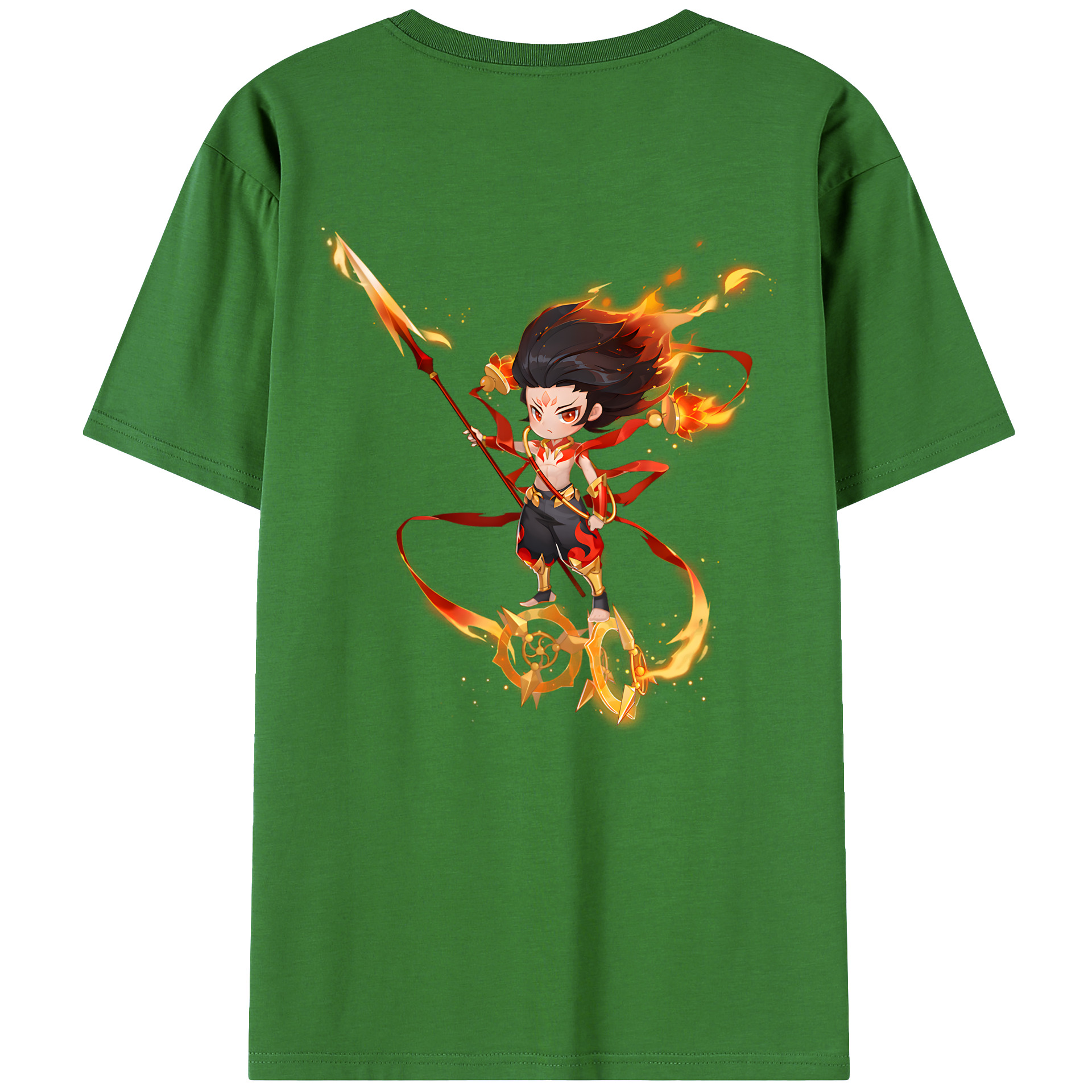 （画像用） Ne Zha 2 ナタ 魔童の大暴れ レディース半袖Tシャツ(バックプリント)